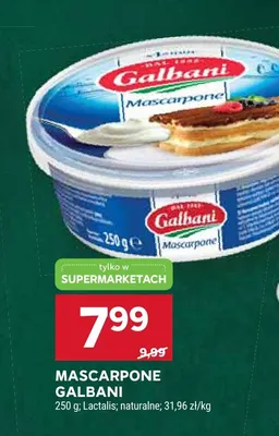 Mascarpone naturalne Galbani promocja w Stokrotka