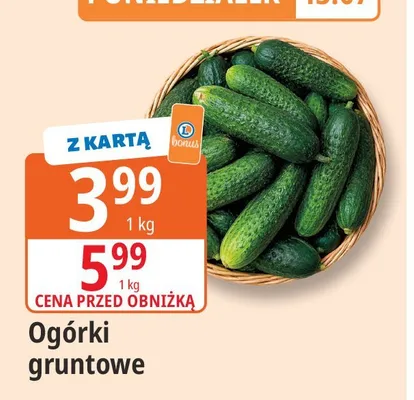 Ogórki gruntowe promocja w Leclerc