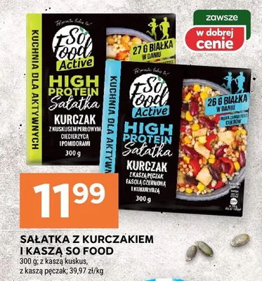 Sałatka z kurczakiem i kaszą So Food promocja w Stokrotka
