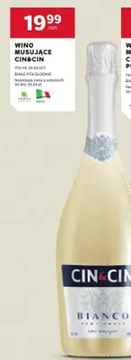 Wino musujące białe półsłodkie promocja w Stokrotka