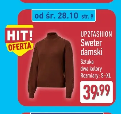 Sweter damski Up2fashion promocja w Aldi