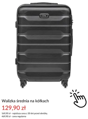 Walizka średnia na kółkach Ochnik promocja w Ochnik