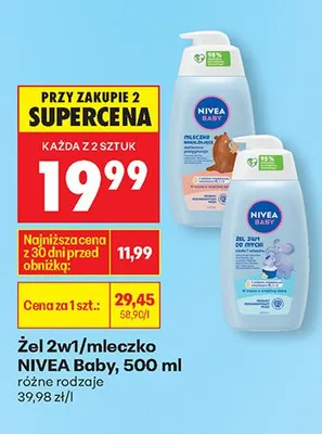 Żel 2w1/mleczko Baby promocja w Biedronka