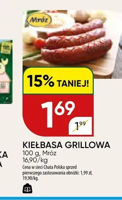 Kiełbasa grillowa Mróz promocja w Chata Polska
