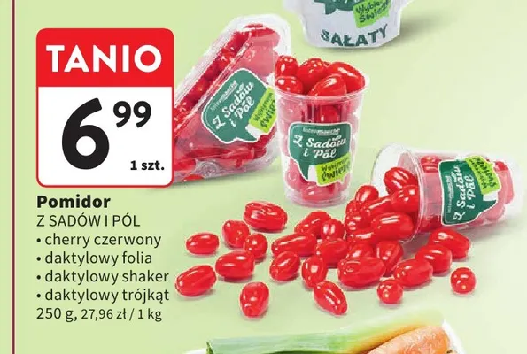 Pomidory daktylowy trójkąt Z Sadów i Pól promocja w Intermarche