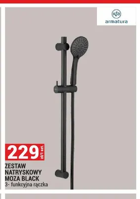 Zestaw natryskowy Moza Black 3-funkcyjna rączka Kfa Armatura promocja w Merkury Market