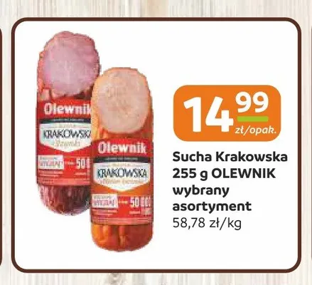 Kiełbasa sucha krakowska Olewnik promocja w Gama