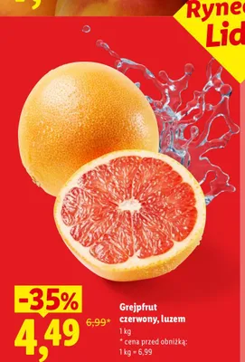 Grejpfrut czerwony luzem Ryneczek Lidla promocja w Lidl