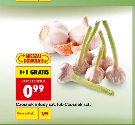 Czosnek młody promocja w Biedronka