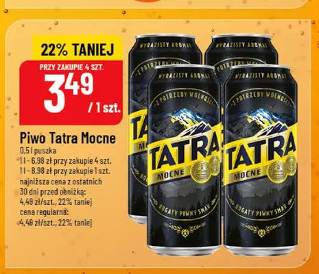 Piwo Tatra Mocne promocja w POLOmarket