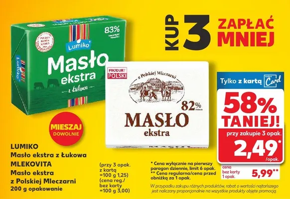 Masło ekstra z Polskiej Mleczarni promocja w Kaufland