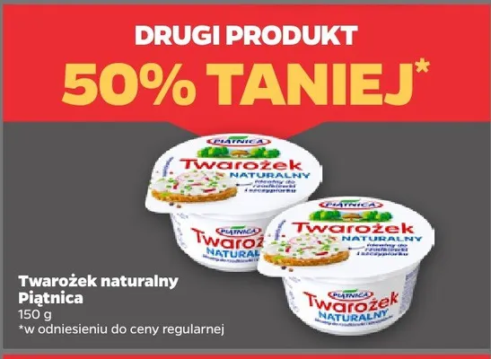 Twaróżek naturalny Piątnica promocja w Netto