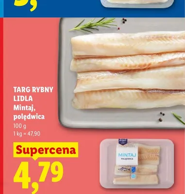 Mintaj polędwica Targ Rybny Lidla promocja w Lidl