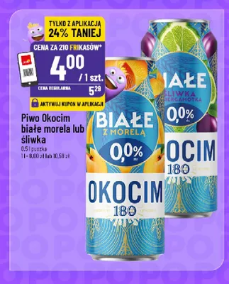 Piwo bezalkoholowe Okocim Białe z Morelą promocja w POLOmarket