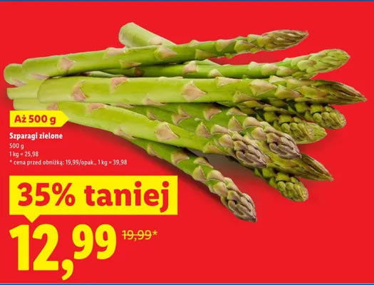 Szparagi zielone promocja w Lidl
