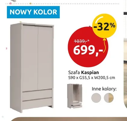 Szafa Kaspian promocja w Black Red White