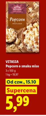 Popcorn o smaku miso Vitasia 3-pak promocja w Lidl