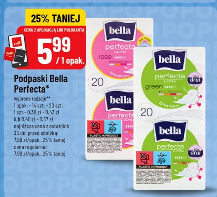 Podpaski Bella Perfecta Ultra green promocja w POLOmarket