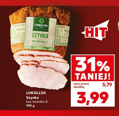 Szynka bez dodatku E Lukullus promocja w Kaufland