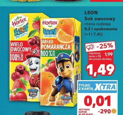 Sok owocowy Leon Wieloowocowy promocja w Kaufland