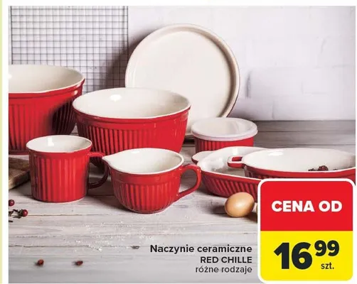 Naczynia ceramiczne Red Oak różne rodzaje promocja w Carrefour