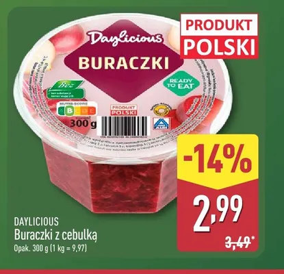 Buraczki z cebulką Daylicious polskie promocja w Aldi