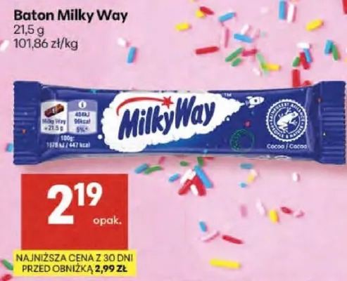 Baton Milky Way promocja w Delikatesy Centrum