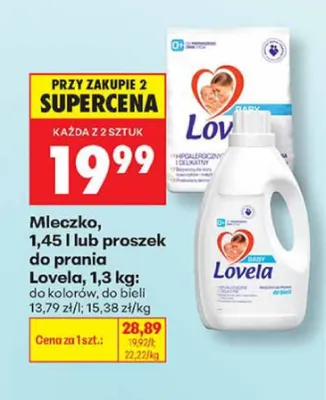 Mleczko do prania Lovela promocja w Biedronka