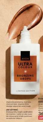 Brązer w płynie Avon Ultra Colour Bronzing Drops promocja w AVON