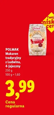 Makaron tradycyjny z Ludwina 4-jajeczny Polmak promocja w Lidl