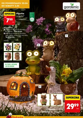 Figurka solarna w kształcie ślimaka lub kotka promocja w Biedronka