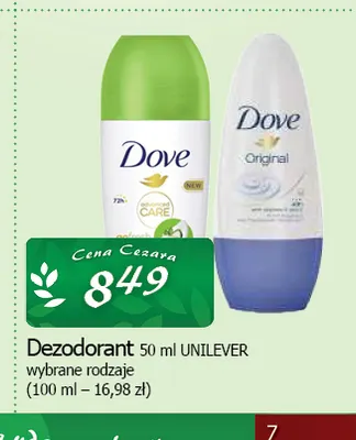 Dezodorant Dove promocja w CEZAR Delikatesy