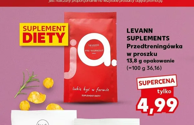 Przedtreningówka w proszku LEVANN SUPLEMENTS promocja w Kaufland
