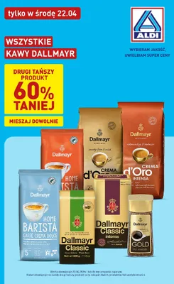 Kawa Dallmayr różne rodzaje promocja w Aldi