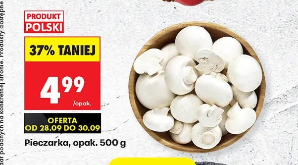 Pieczarki promocja w Biedronka