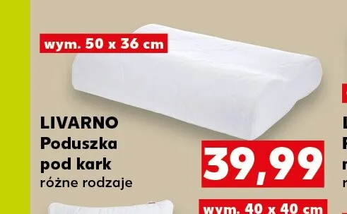 Poduszka pod kark Livarno 50x36 cm promocja w Kaufland