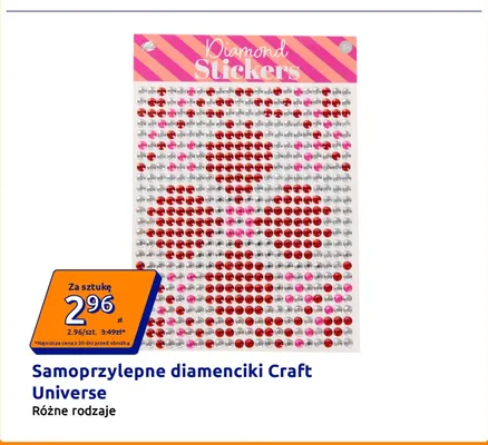 Samoprzylepne diamenciki Craft Universe promocja w Action