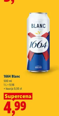 Piwo 1664 Blanc promocja w Lidl