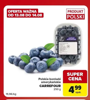 Polskie borówki amerykańskie Carrefour promocja w Carrefour Market