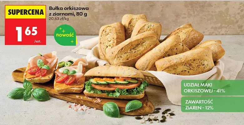 Bułka orkiszowa z ziarnami promocja w Biedronka