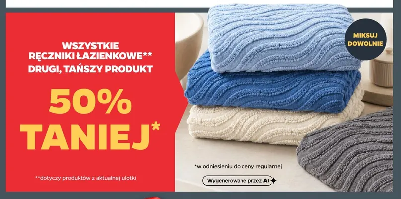 Ręczniki łazienkowe promocja w Netto