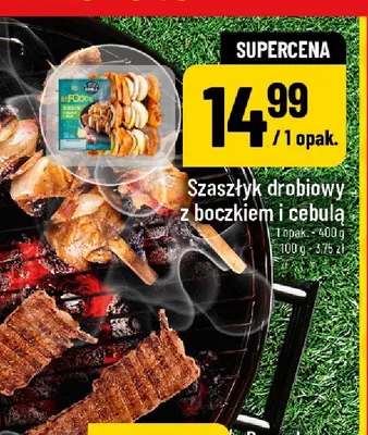 Szaszłyk drobiowy z boczkiem i cebulą Bif Foodie promocja w POLOmarket
