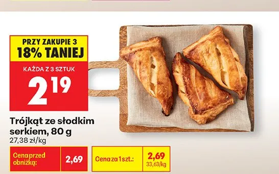 Trójkąt ze słodkim serkiem promocja w Biedronka