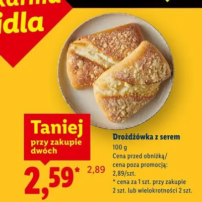 Drożdżówka z serem promocja w Lidl