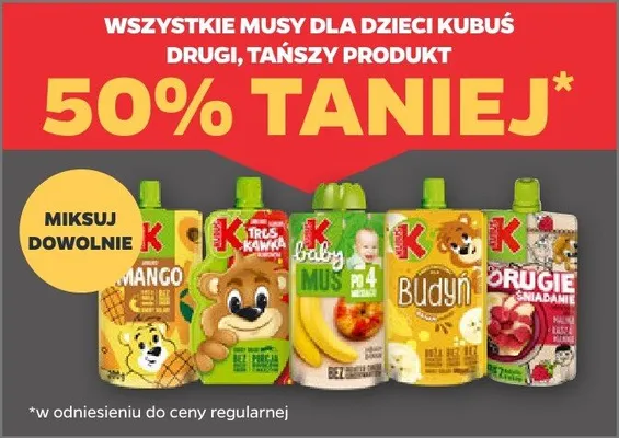 Musy dla dzieci Kubuś promocja w Netto