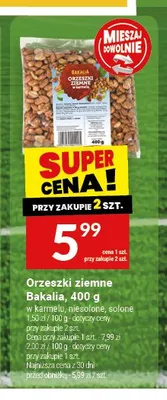 Orzeszki ziemne Bakalia w karmelu promocja w Twój Market