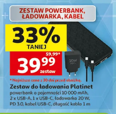 Zestaw do ładowania Platinet promocja w Auchan
