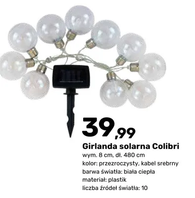 Girlanda solarna Colibri promocja w Bricomarche