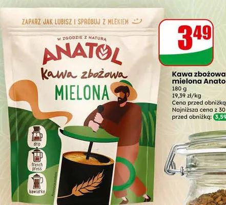 Kawa zbożowa mielona promocja w Dino