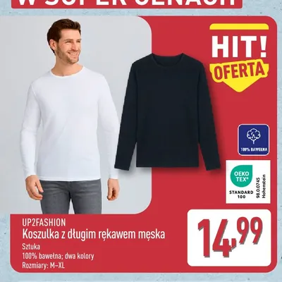 Koszulka z długim rękawem męska UP2FASHION promocja w Aldi